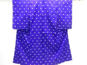 大正ロマン　水玉模様織出し銘仙着物